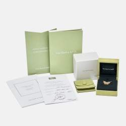 Pre Owned Van Cleef & Arpels Lucky Alhambra Butterfly Mother of Pearl 18k Yellow Gold Necklace