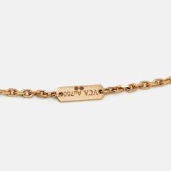 Pre Owned Van Cleef & Arpels Magic Alhambra Grey Mother of Pearl 18k Rose Gold Necklace