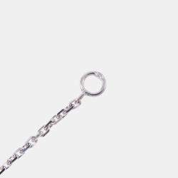 Pre Owned Van Cleef & Arpels Vintage Alhambra 18K White Gold Pendant Necklace