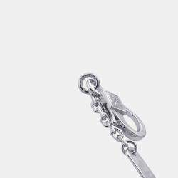 Pre Owned Van Cleef & Arpels Vintage Alhambra 18K White Gold Pendant Necklace