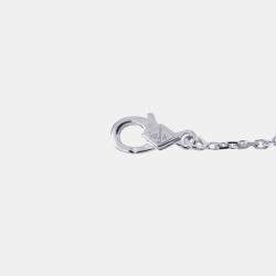 Pre Owned Van Cleef & Arpels Vintage Alhambra 18K White Gold Pendant Necklace