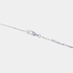 Pre Owned Van Cleef & Arpels Vintage Alhambra 18K White Gold Pendant Necklace