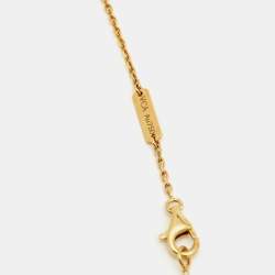 Pre Owned Van Cleef & Arpels Vintage Alhambra Onyx 18k Yellow Gold Pendant Necklace