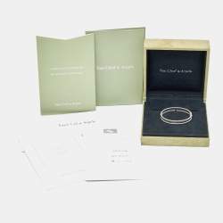 Pre Owned Van Cleef & Arpels Perlée Signature 18k White Gold Bracelet XS