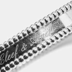 Pre Owned Van Cleef & Arpels Perlée Signature 18k White Gold Bracelet XS