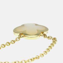 Pre Owned Van Cleef & Arpels Pure Alhambra 18K Yellow Gold and Mother of Pearl Pendant Necklace