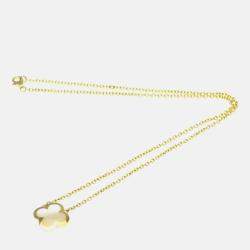 Pre Owned Van Cleef & Arpels Pure Alhambra 18K Yellow Gold and Mother of Pearl Pendant Necklace