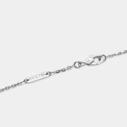 Pre Owned Van Cleef & Arpels Frivole Diamond 18K White Gold Large Pendant Necklace