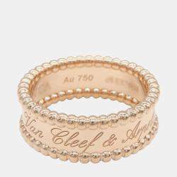 Pre Owned خاتم فان كليف آند أربلز بيرلي ذهب وردي عيار 18 مقاس أوروبي 57