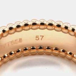 Pre Owned خاتم فان كليف آند أربلز بيرلي ذهب وردي عيار 18 مقاس أوروبي 57