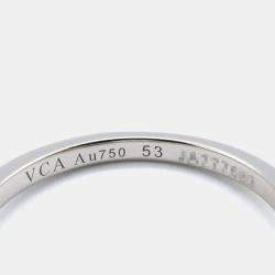 Pre Owned خاتم فان كليف & أربلز سويت ألهامبرا ألماس ذهب أبيض عيار 18 EU 53