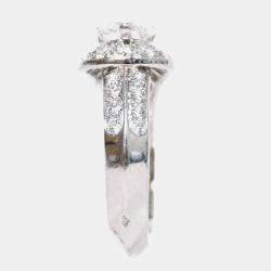 مملوكة مسبقًا Van Cleef & Arpels Platinum 'Couture Solitaire' 0.70cwt Diamond Ring Size 49