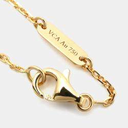 مملوكة مسبقًا قلادة فان كليف آند أربلز ألهامبرا فينتاج عقيق أونيكس ذهب أصفر عيار 18