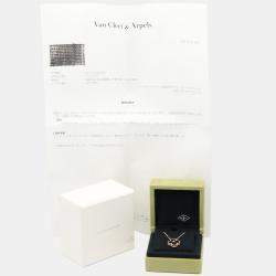 مملوكة مسبقًا Van Cleef & Arpels Vintage Alhambra Onyx Diamond 18K Rose Gold Necklace