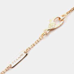 مملوكة مسبقًا Van Cleef & Arpels Vintage Alhambra Onyx Diamond 18K Rose Gold Necklace