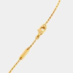 مملوكة مسبقًا Van Cleef & Arpels Vintage Alhambra Malachite 18k Yellow Gold Necklace