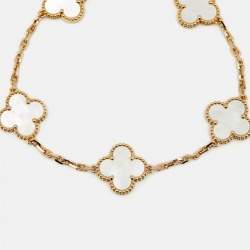 مملوكة مسبقًا سوار فان كليف أند آربلز فينتاج ألهامبرا صدفة ذهب أصفر عيار 18 تصميم 5 أشكال