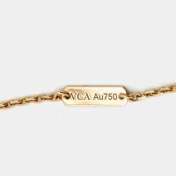 مملوكة مسبقًا Van Cleef & Arpels Vintage Alhambra Malachite 18k Yellow Gold Necklace