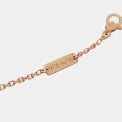 مملوكة مسبقًا Van Cleef & Arpels Vintage Alhambra Holiday Collection 18K Rose Gold and Diamond Pendant Necklace