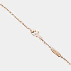 مملوكة مسبقًا Van Cleef & Arpels Vintage Alhambra Holiday Collection 18K Rose Gold and Diamond Pendant Necklace