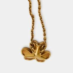 Pre Owned Van Cleef & Arpels Frivole Diamond 18k Yellow Gold Necklace