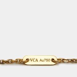 Pre Owned Van Cleef & Arpels Frivole Diamond 18k Yellow Gold Necklace