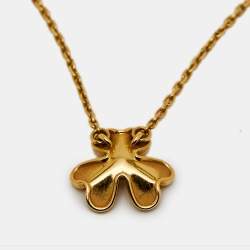 Pre Owned Van Cleef & Arpels Frivole Diamond 18k Yellow Gold Necklace