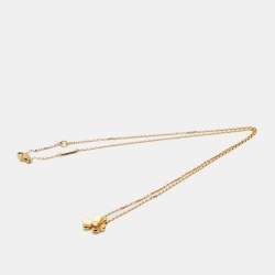 Pre Owned Van Cleef & Arpels Frivole Diamond 18k Yellow Gold Necklace