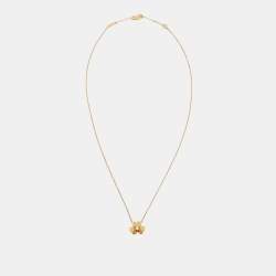 Pre Owned Van Cleef & Arpels Frivole Diamond 18k Yellow Gold Necklace