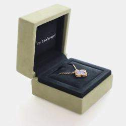 Pre Owned Van Cleef & Arpels Onyx Vintage Alhambra Pendant