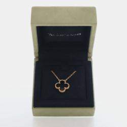 Pre Owned Van Cleef & Arpels Onyx Vintage Alhambra Pendant