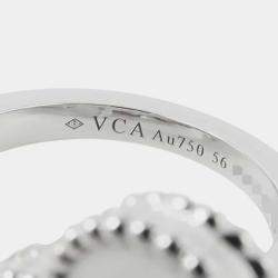 مملوكة مسبقًا 18K White Gold and Mother of Pearl Magic Alhambra Between the Finger Ring