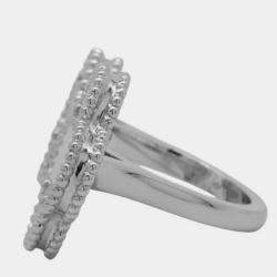 مملوكة مسبقًا 18K White Gold and Mother of Pearl Magic Alhambra Between the Finger Ring