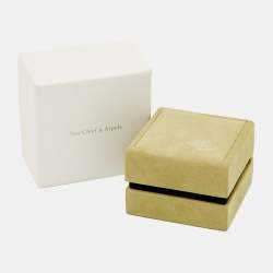 Pre Owned Van Cleef & Arpels Vintage Alhambra Chalcedony 18k White Gold Pendant Necklace