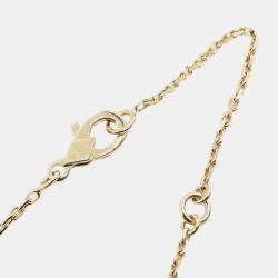 مملوكة مسبقًا Van Cleef & Arpels 18K Yellow Gold and Malachite Vintage Alhambra Necklace