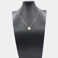 مملوكة مسبقًا قلادة فان كليف آند أربلز فينتاج ألهامبرا عيار 18 ذهب أصفر ومحارأم اللؤلؤ