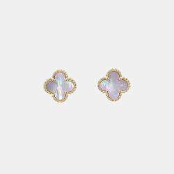 مملوكة مسبقًا Van Cleef & Arpels Sweet Alhambra Yellow Gold, Mother of Pearl Earring