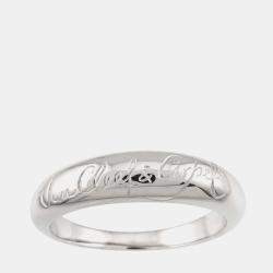 Pre Owned Van Cleef & Arpels Senior Tulle Platinum Ring EU 58