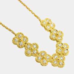 مملوكة مسبقًا Van Cleef & Arpels Alhambra 18K Yellow Gold 1.51ct Diamond Necklace