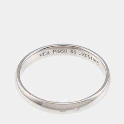 Pre Owned Van Cleef & Arpels Tendremont Platinum Ring EU 55