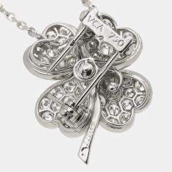 مملوكة مسبقًا Van Cleef & Arpels Cosmos 18K White Gold Diamond Brooch Necklace