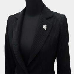 مملوكة مسبقًا Van Cleef & Arpels Cosmos 18K White Gold Diamond Brooch Necklace