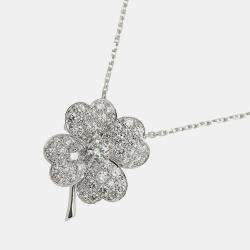 مملوكة مسبقًا Van Cleef & Arpels Cosmos 18K White Gold Diamond Brooch Necklace