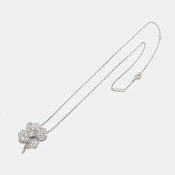 مملوكة مسبقًا Van Cleef & Arpels Cosmos 18K White Gold Diamond Brooch Necklace