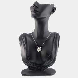 مملوكة مسبقًا Van Cleef & Arpels Cosmos 18K White Gold Diamond Brooch Necklace