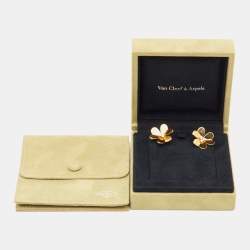 Pre Owned  أقراط فان كليف أند أربلز فريفوال ذهب أصفر عيار 18 وألماس بمشبك