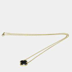 Pre Owned Van Cleef & Arpels Pure Alhambra 18K Yellow Gold Pendant Necklace