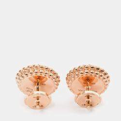 مملوكة مسبقًا Van Cleef & Arpels Perlee Couleurs 18K Rose Gold Carnelian Stud Earrings