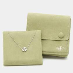 Pre Owned Van Cleef & Arpels Frivole Diamond 18k White Gold Mini Model Bracelet