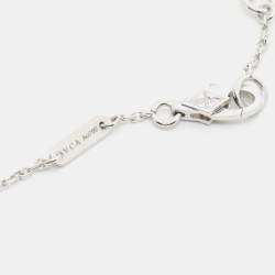 Pre Owned Van Cleef & Arpels Frivole Diamond 18k White Gold Mini Model Bracelet